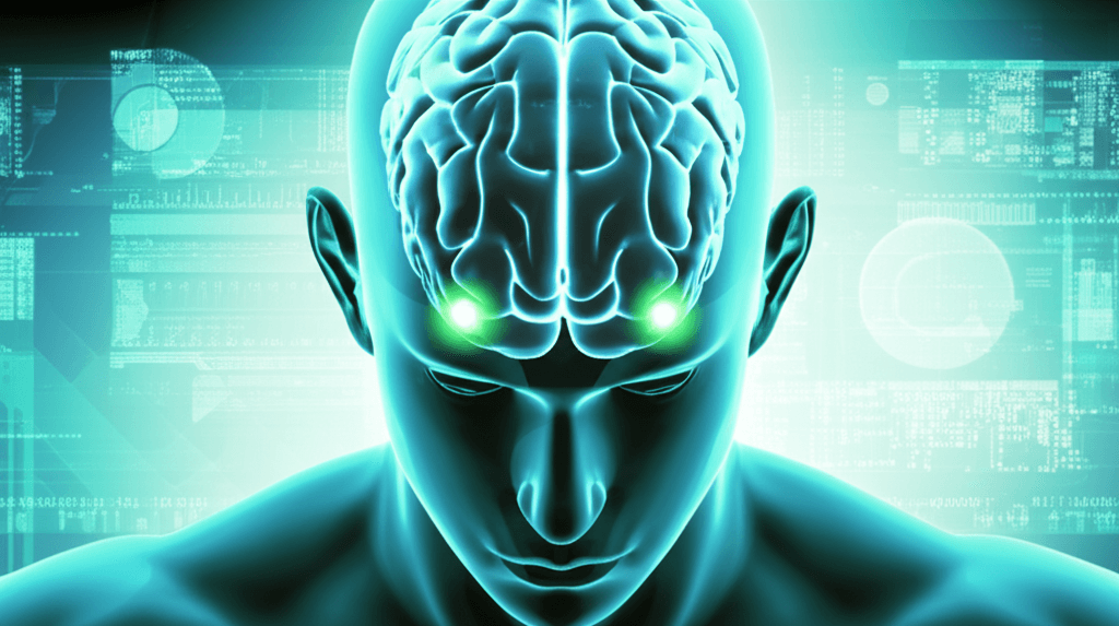 A human head diagram showing different headache locations marked with various colors, indicating frontal, temporal, and occipital headache areas