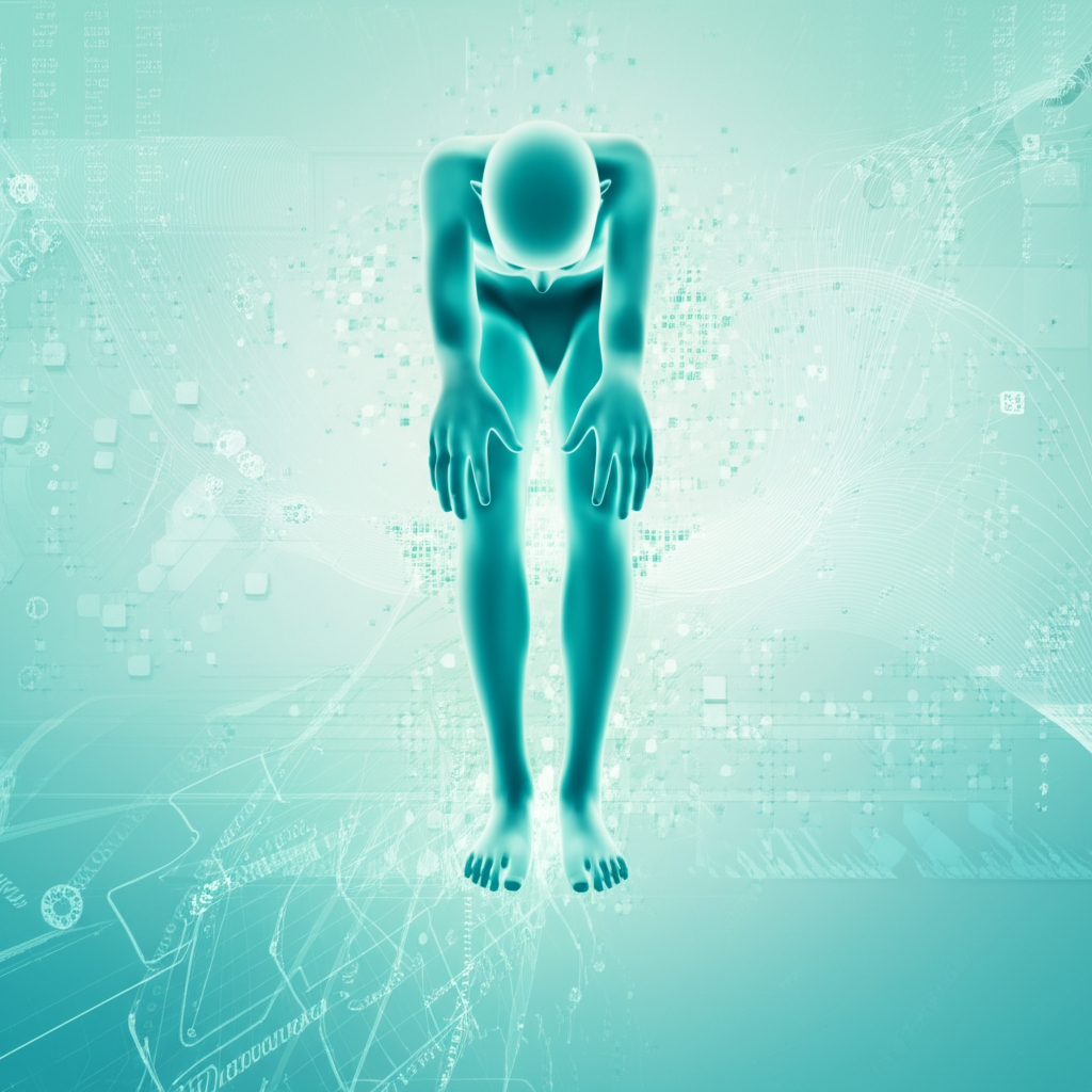 A person looking exhausted, head in hands, surrounded by blurred office elements, conveying burnout.