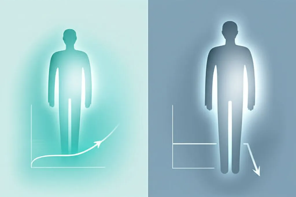 A visual representation of various factors contributing to chronic fatigue, such as an empty plate symbolizing nutrient deficiency, a stressed person, and a clock showing late night, representing sleep deprivation.