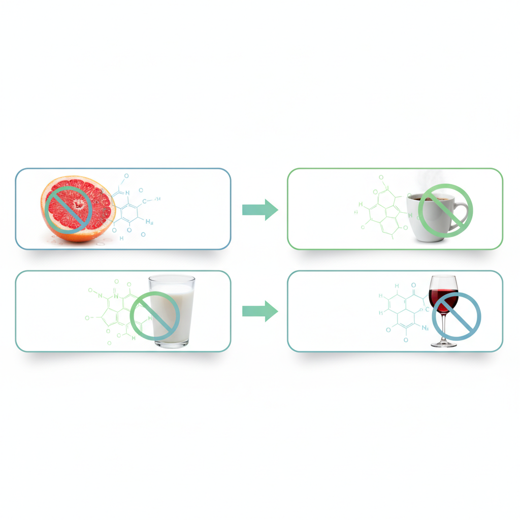 A person organizing their medication and a glass of water, illustrating good habits for safe drug intake.