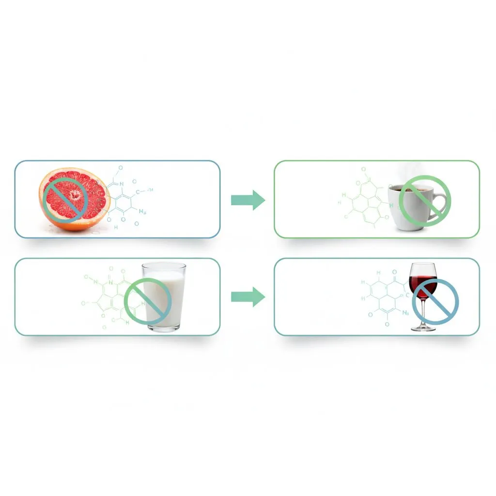 A person organizing their medication and a glass of water, illustrating good habits for safe drug intake.