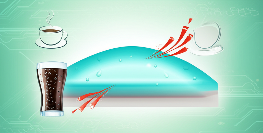 A cozy bedroom scene with a person sleeping soundly, a humidifier gently misting, and a glass of water on the nightstand, symbolizing good recovery habits.