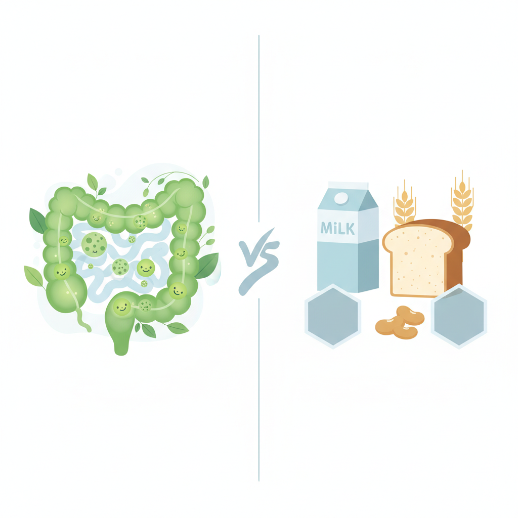 Person practicing mindful eating at a table with healthy food