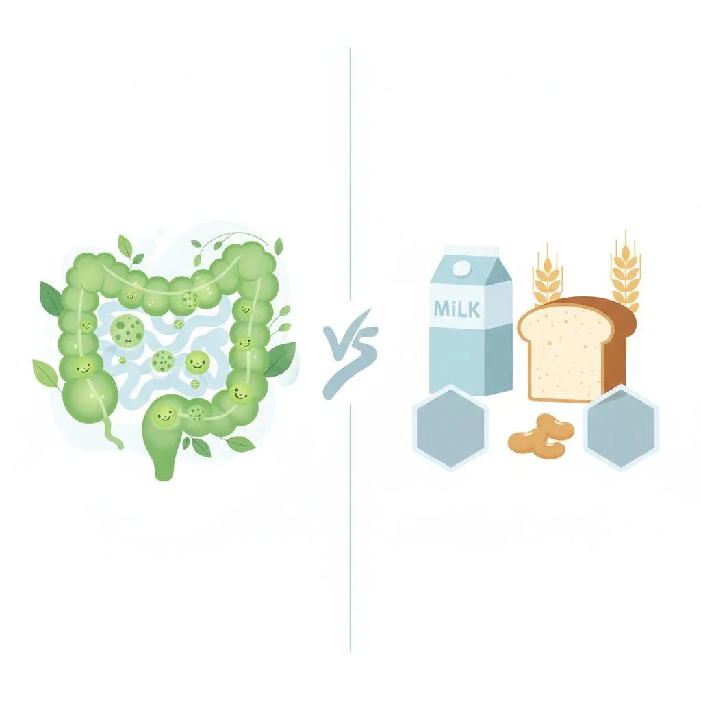 Person practicing mindful eating at a table with healthy food