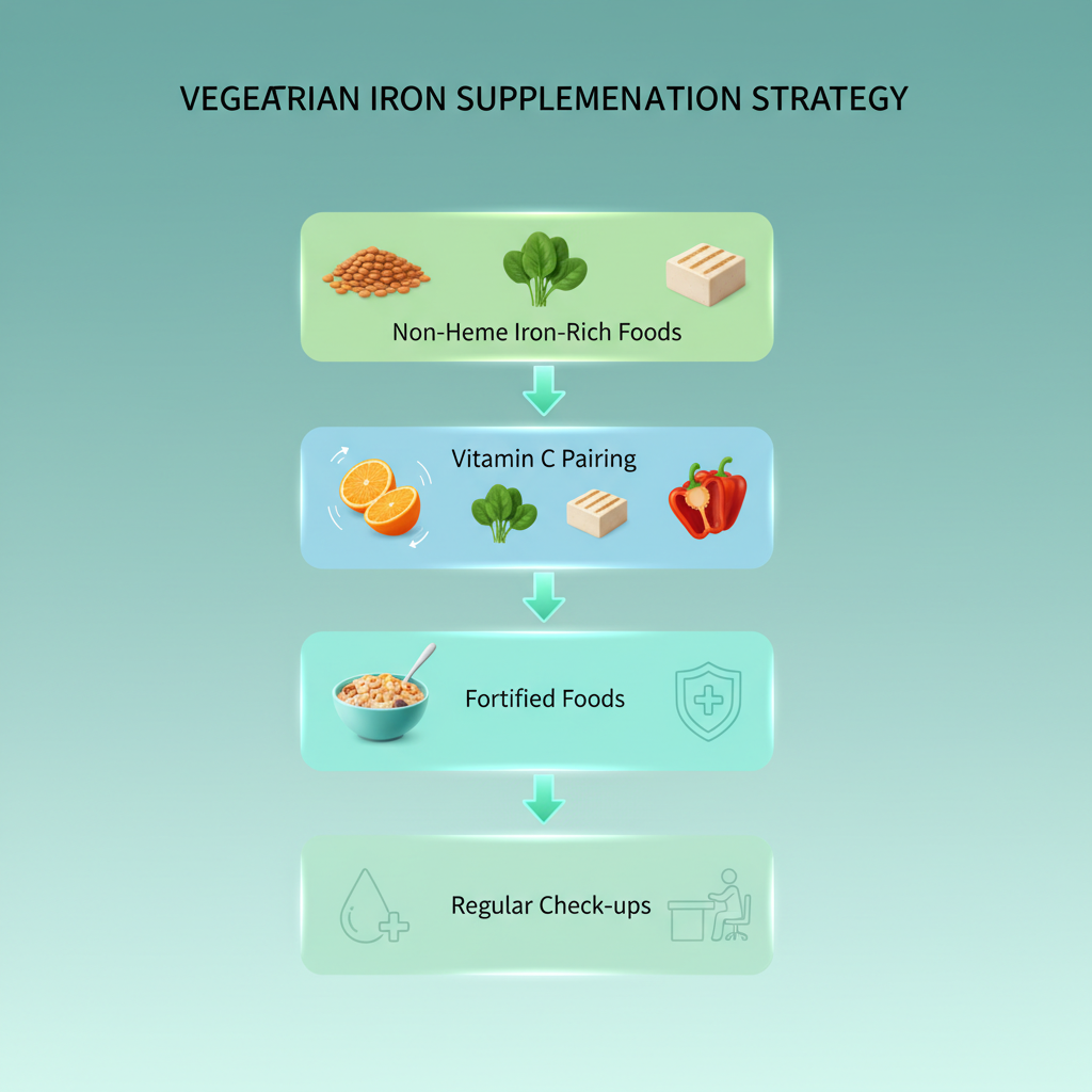 A diagram showing a blood test result with various iron-related markers and their healthy/unhealthy ranges