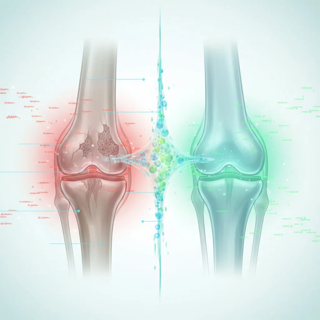 A variety of healthy foods known for joint support, like salmon, nuts, and leafy greens