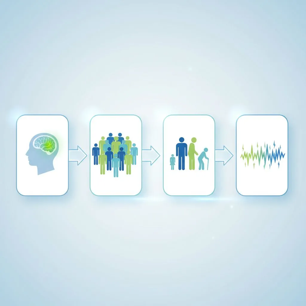 A person gently holding their left temple, looking thoughtful or in slight discomfort, in a modern, calm setting.