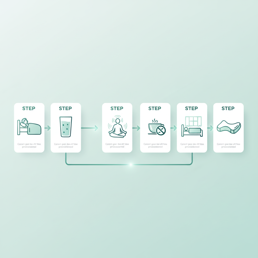 A serene bedroom with neatly made bed, diffused sunlight, and a humidifier, emphasizing a good sleep environment.