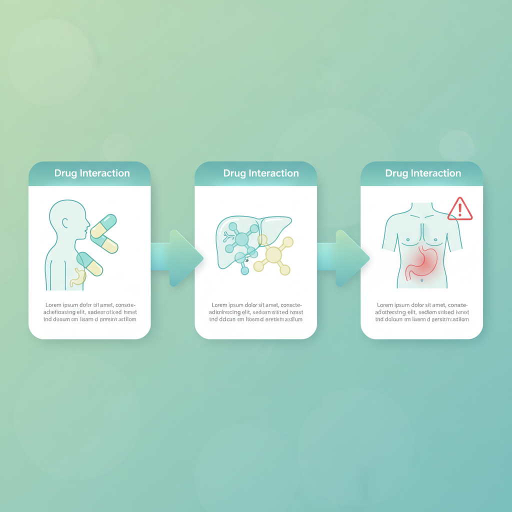 An abstract representation of drug molecules interacting, showing some repelling and some combining, symbolizing drug interactions