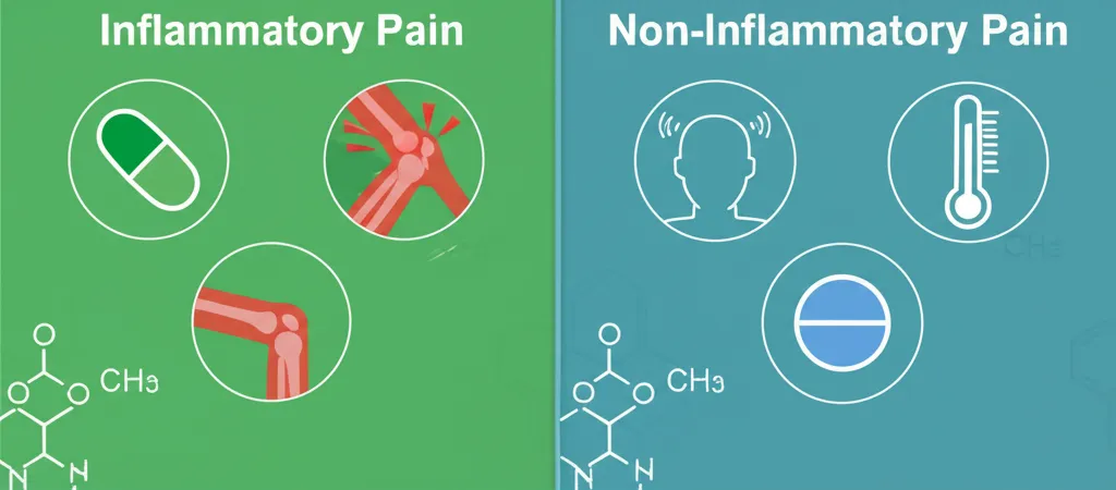 A person looking confused at various painkiller boxes on a pharmacy shelf
