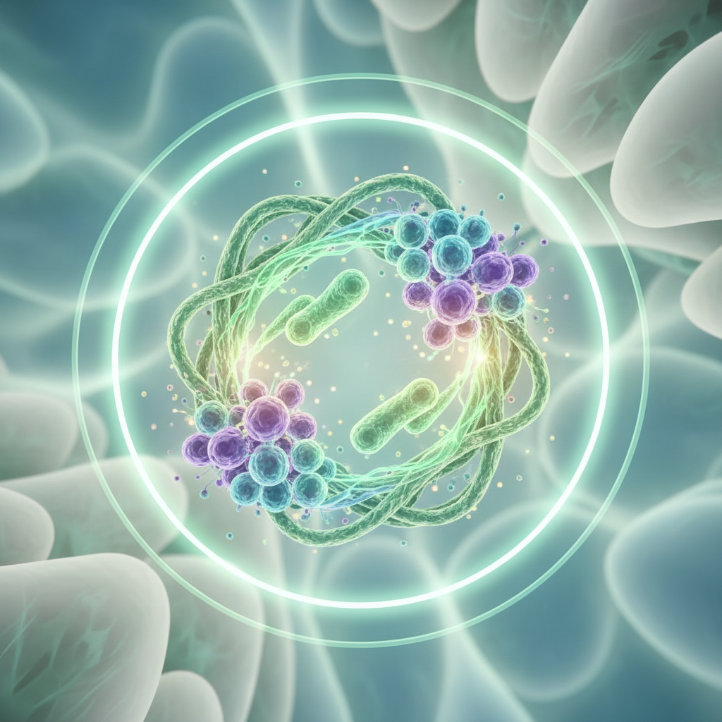A microscope view of various probiotic bacteria strains, representing the diversity and scientific aspect of probiotics.