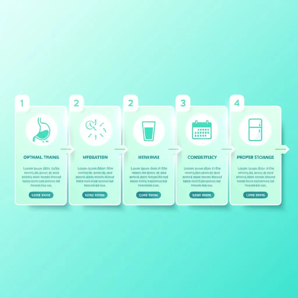 A calendar with "Probiotics" marked on specific days, indicating a consistent intake schedule.