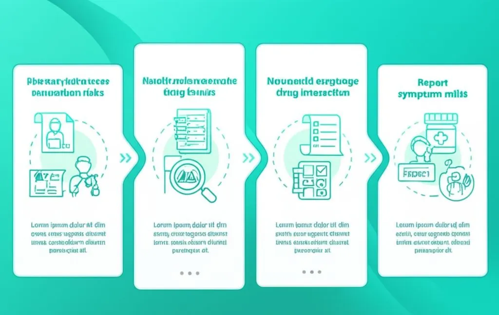 Different pill bottles with a red 'X' sign over some, indicating drug interaction