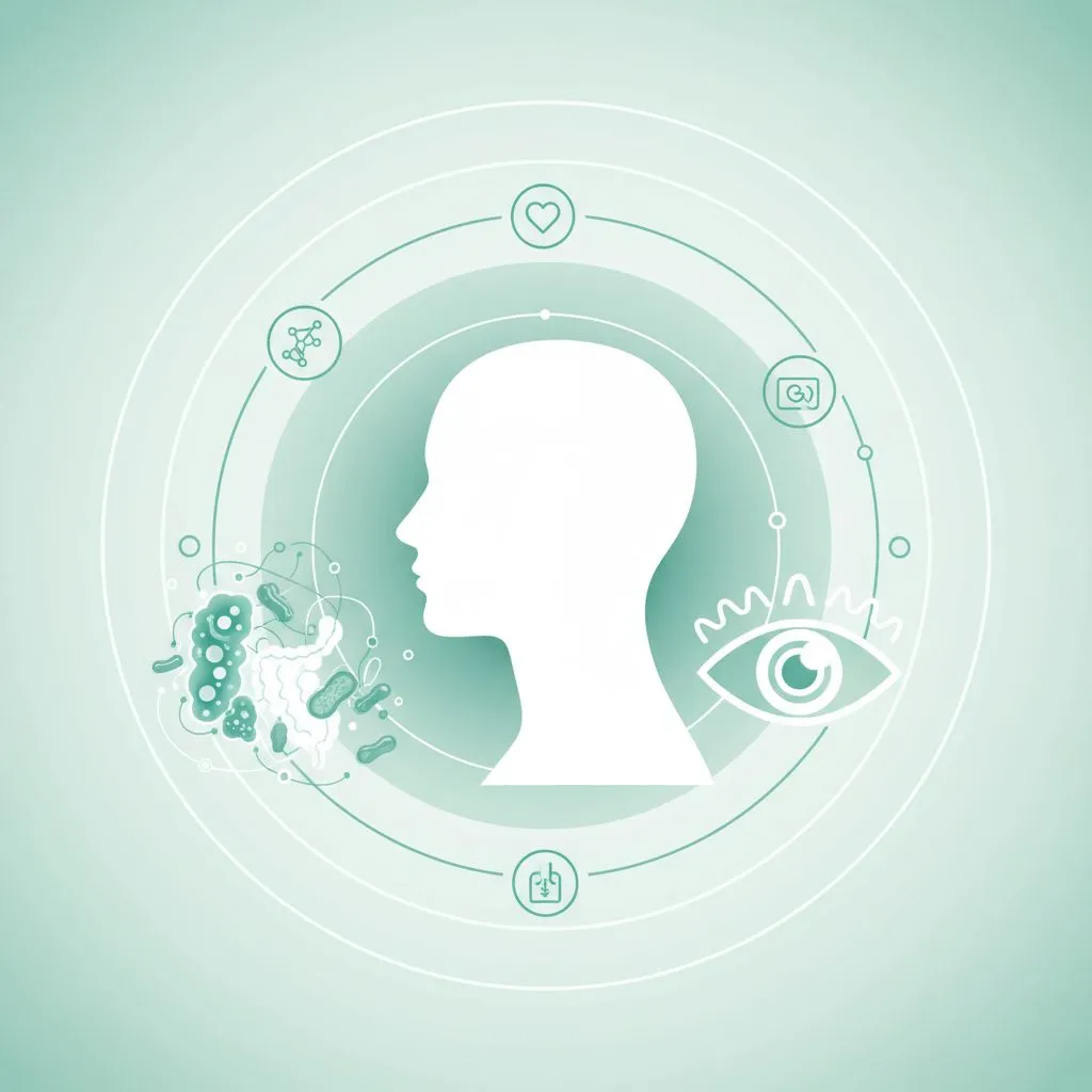 A thermometer indicating normal temperature, with a healthy meal and water glass nearby